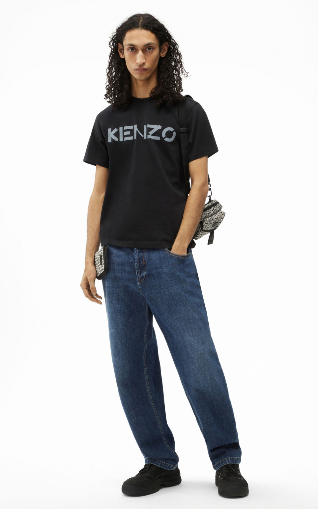 Kenzo Logo T-shirts Herre - Sort DK-331289